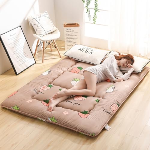 FUNEAER Japanische Futon Matratze Bodenmatratze Verdicken Tatami Matte Isomatte Faltbare Roll-Up Matratze Bodenliege Kissen Bett Tragbare Campingbett (Color:,Size:1.8mx2.0m) von FUNEAER