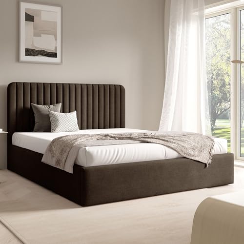 FURNISTAR Polsterbett BEA II mit Bettkasten, Bett, Doppelbett mit Stauraum und Lattenrost, Boxspringbett-Optik, Hotelbett, ohne Matratze, Schlafzimmer - Braun FURNISTAR Polsterbett BEA II mit Bettkasten, Bett, Doppelbett mit Stauraum und Lattenrost, Boxspringbett-Optik, Hotelbett, ohne Matratze, Schlafzimmer - Braun von FURNISTAR