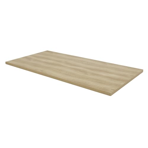 FURNITABLE Tischplatte 120 x 60 cm, Holztischplatte für Esstisch, Schreibtisch, Bürotisch, Eiche, 2,4 cm von FURNITABLE