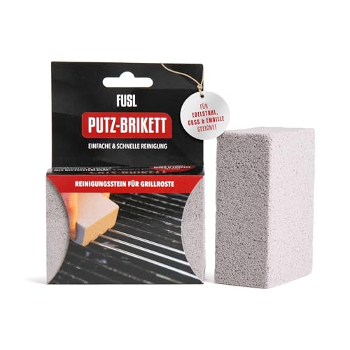 FUSL Putz-Brikett Reinigungsstein 1x – Effektive Reinigung für Grillrost aus Edelstahl, Gusseisen & Emaille – Umweltfreundlich aus recyceltem Glas – Bimsstein ohne Chemie, geruchslos & hautfreundlich FUSL Putz-Brikett Reinigungsstein 1x – Effektive Reinigung für Grillrost aus Edelstahl, Gusseisen & Emaille – Umweltfreundlich aus recyceltem Glas – Bimsstein ohne Chemie, geruchslos & hautfreundlich von FUSL