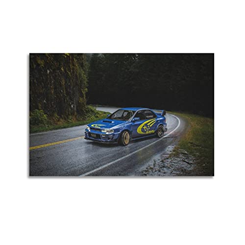 Rennauto-Poster für Subaru Impreza GC WRX STI WRC Wide Body Kit Poster dekorative Malerei Leinwand Wandposter und Kunstbild Druck Moderne Familie Schlafzimmer Dekor Poster 40 x 60 cm von FYGE