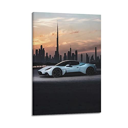 Supercar-Poster für Maserati MC20 Sportauto-Rennauto-Poster, dekoratives Gemälde, Leinwand, Wandposter und Kunstbild, modernes Familien-Schlafzimmer, Deko-Poster, 60 x 90 cm von FYGE