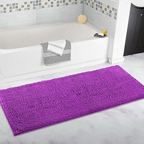 Extra großer Badezimmerteppich, lang, Badematte, 40 x 180 cm, ultraweiche Chenille-Teppiche, rutschfest und wasserabsorbierend, Badewannen-Bodenmatte für Badezimmer, Schlafzimmer, Küche von FYUN