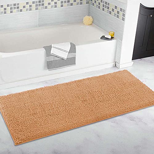 Extra großer Badezimmerteppich, lang, Badematte, 80 x 120 cm, ultraweiche Chenille-Teppiche, rutschfest und wasserabsorbierend, Badewannen-Bodenmatte für Badezimmer, Schlafzimmer, Küche von FYUN