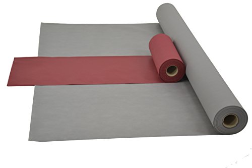 Fachhandel für Vliesstoffe Sensalux Kombi-Set 1 Tischdeckenrolle 1,5m x 25m + Tischläufer 30cm (Farbe nach Wahl) Rolle grau Tischläufer Bordeaux von Fachhandel für Vliesstoffe