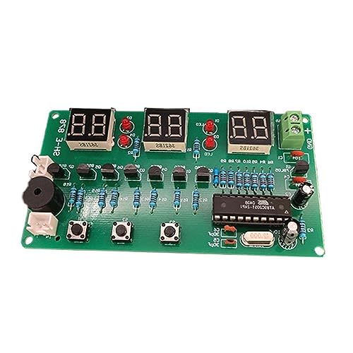 FackLOxc DIY Kits DC5V-12V AT89C2051 Uhr 6 Bits Digitalröhre LED Anzeige Suite Elektronische Module Teil Löten Lernplatine Digitaluhr Kits PCBAcryl Uhrgehäuse 89C2051 Digitaluhr Kits Teile von FackLOxc