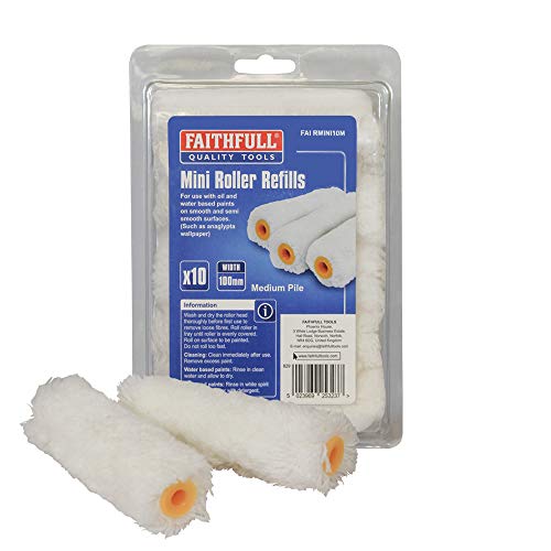 Medium Pile Mini Roller Refills 100mm (4in) Pack of 10 von Faithfull
