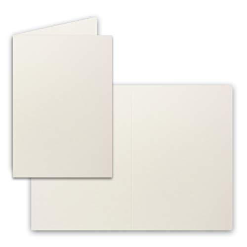 1000x Falt-Karten DIN A6 in Natur-Weiß - Blanko - Doppel-Karten - 250 g/m² von FarbenFroh by GUSTAV NEUSER