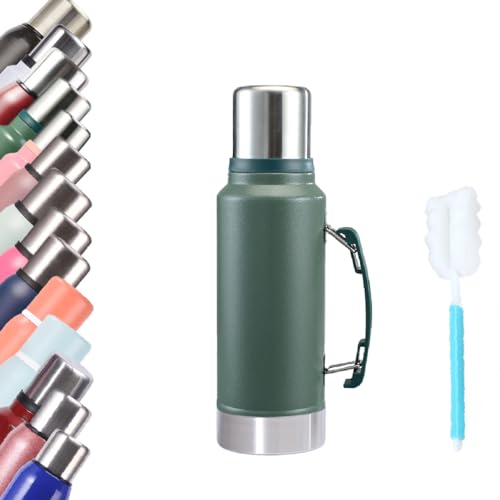 Thermoskanne 1l Sdanley Thermosflaschen 1l Thermobecher Sdanley Cup Thermos 1l Trinkflasche Flask Water Bottle Thermos Trinkflasche Flasche Doppelisolierter Edelstahl 24 Stunden Heiß/Kalt von Farberly