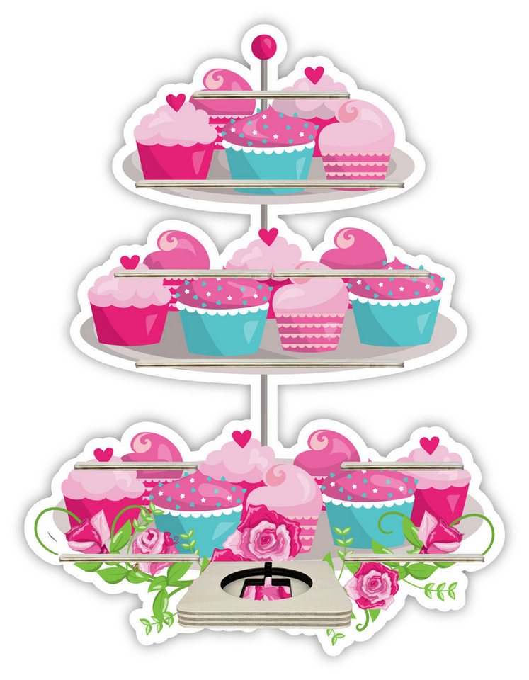 Farbklecks Collection ® Wandregal Regal für Musikbox - Muffins von Farbklecks Collection ®