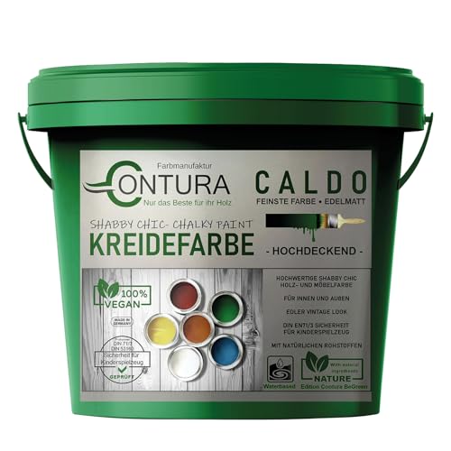 Contura BeGreen 3Kg. Kreidefarbe Shabby XL-Paintbox Chic Möbellack Lack Möbel Farbe Holzlack Natur (21 Miami Green) von Farbmanufaktur CONTURA Nur das Beste für ihr Holz