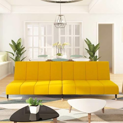 Fasba Schlafsofa 2-Sitzer Gelb Samt, Tagesbett Multifunktionsbett für Wohnzimmer Homeoffice Gästebereich Fasba Schlafsofa 2-Sitzer Gelb Samt, Tagesbett Multifunktionsbett für Wohnzimmer Homeoffice Gästebereich von Fasba