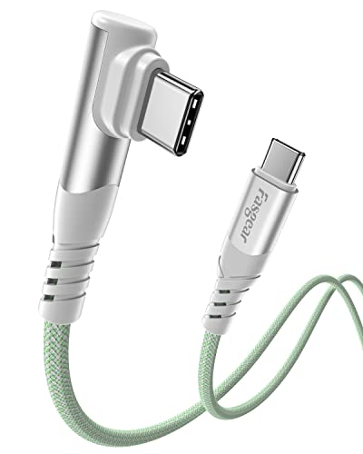 Fasgear 100 W USB C auf USB C Kabel – 1 Pack 1,8 m USB 2.0 Typ C auf Typ C PD Kabel 5 A Schnellladung rechtwinklig kompatibel mit i-Pad Air 5 2021, Pixel Slate, Mac-Book Air Surface Go (Grün) von Fasgear