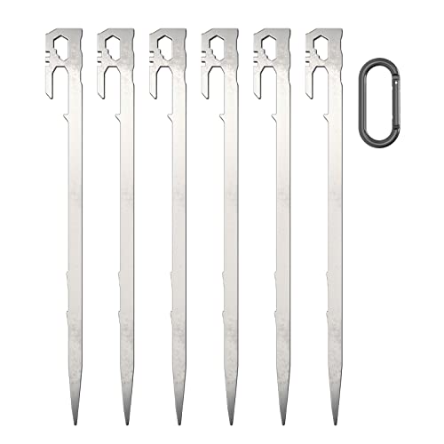 Tent Nail Stainless Steel Ground Nail Camping Rock Bottoms Ground Anchors Tent Accessories for Outdoor Camping Tent Pegs Camping Ground Anchors Tent Ground Nail Garden Stakes von Fcnjsao