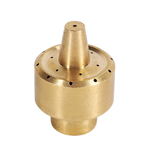 1/4 "Messing Säulenart Brunnen Düse Gartenteich Brunnen Wasserdüse Poröse Streuung Sprinkler Sprühkopf Gold(1/4 ") von Fdit