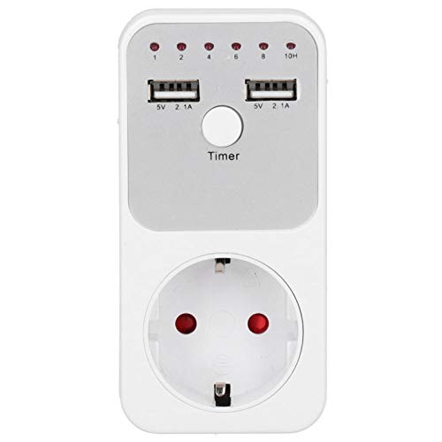 180~260V 13A USB Digital Programmierbarer Steckdosentimer 24-Stunden-Plug-In Mechanischer Timer Smart Timing Geerdeter Aquariumschalter Steckdose Zubehör für Lampenlüfter Grow Light(1#) von Fdit