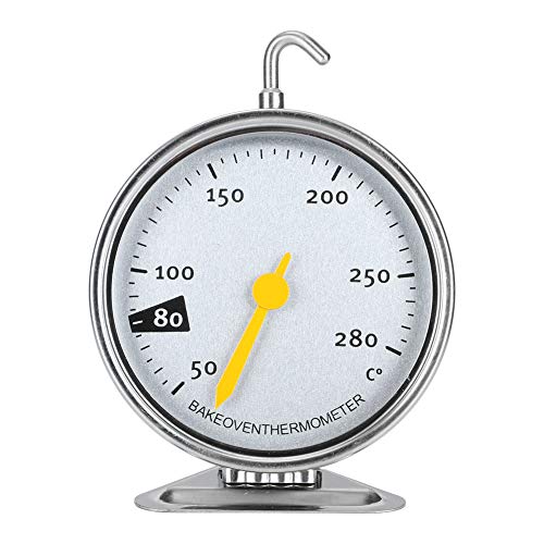 Edelstahl-Großzifferblatt-Ofenthermometer mit Haken Küchenherd Mess-Thermometer Messgerät Küchenherd 50-280 ℃ von Fdit