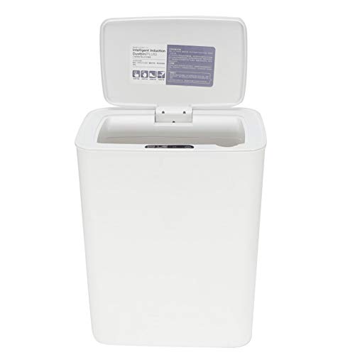 Fdit 14L große Kapazität Home Smart Automatische Sensor Mülleimer Küche Mülleimer Schlafzimmer Smart Mülltonne (Weiß) von Fdit