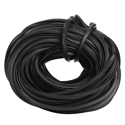 Fdit Universal Black Greenhouse Rubber Strip Line Kabel Langlebiges Gewächshauszubehör Zubehör für Glasversiegelung 4m / 10m / 18m(18m) von Fdit