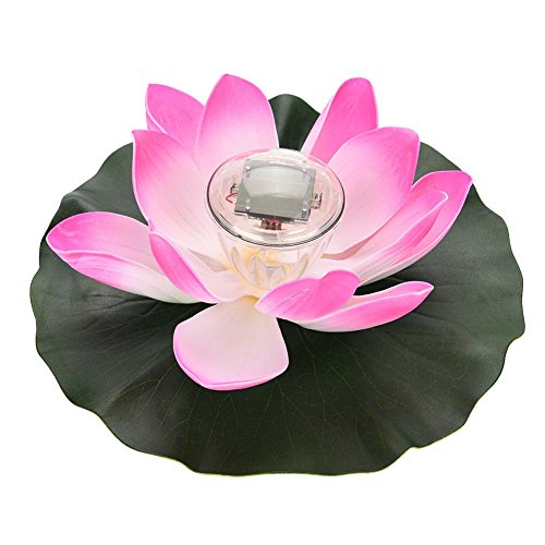 wasserdichte Solar Power Multi-Colored LED Farbe Ändern Lotus Schaum Blume Lampe Outdoor Schwimm Garten Pool Teich Licht MEHRWEG VERPACKUNG socialme-eu(Buntes Rosa) von Fdit