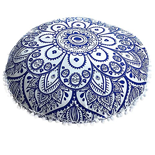 FeiliandaJJ Kissenbezug Runde Boho Mandala Retro Kissenhülle Kopfkissenbezug Home Dekoration Pillowcase Super Weich Sofakissen für Wohnzimmer Sofa Bed (J) von FeiliandaJJ