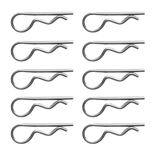 Fenteer 2 X 10 Stück Marine Edelstahl R Halteklammer, Federsplint, 3 X 65 Mm, Silber, 2 Stk Fenteer 2 X 10 Stück Marine Edelstahl R Halteklammer, Federsplint, 3 X 65 Mm, Silber, 2 Stk von Fenteer