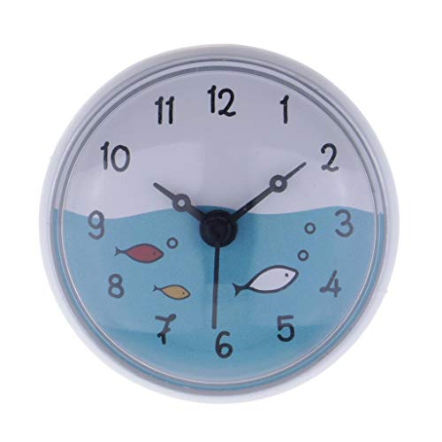 Fenteer Klein Sauguhr Wanduhr Badezimmer Saugnapf Uhr, Kühlschrank Uhr Wohnzimmeruhr, Weiß Fenteer Klein Sauguhr Wanduhr Badezimmer Saugnapf Uhr, Kühlschrank Uhr Wohnzimmeruhr, Weiß von Fenteer