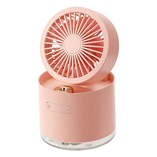 Fenteer Kleiner Schreibtischventilator, verstellbar, faltbar, Geschenk, geräuschloser, tragbarer, Diffusor für Büro, Schreibtisch, Reisen, ROSA von Fenteer