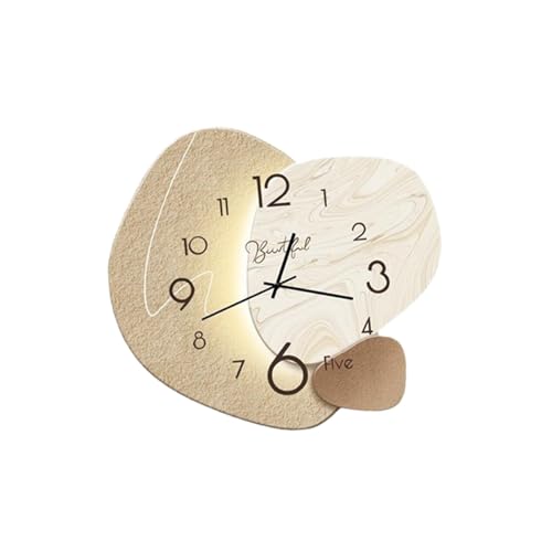 Fenteer Uhr im nordischen Stil, kreativ, leicht zu lesen, Montage, geräuschlos, stumm, dekorative Uhr für Schreibtisch, Schlafzimmer, Tisch, Fenteer Uhr im nordischen Stil, kreativ, leicht zu lesen, Montage, geräuschlos, stumm, dekorative Uhr für Schreibtisch, Schlafzimmer, Tisch, von Fenteer