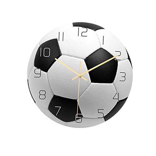 Fenteer -Wanduhr, 30,5 cm, lautlos, Nicht, hängende Wanduhr, batteriebetrieben, Schlafzimmer, Aufenthaltsraum, Geschenk, Fußball Fenteer -Wanduhr, 30,5 cm, lautlos, Nicht, hängende Wanduhr, batteriebetrieben, Schlafzimmer, Aufenthaltsraum, Geschenk, Fußball von Fenteer
