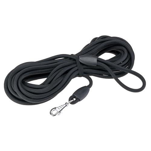 Ferplast Sport Hundeleine, Lange Leine für Hunde, 10 m Länge, Trainingsleine, Leine aus Nylonschnur mit Karabiner und Griff, Länge 10 Meter, Schwarz Ferplast Sport Hundeleine, Lange Leine für Hunde, 10 m Länge, Trainingsleine, Leine aus Nylonschnur mit Karabiner und Griff, Länge 10 Meter, Schwarz von Ferplast
