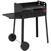 Ferraboli Barbecue ISEO 58x37cm verchromten grillrost mit zwei Rädern und regal von Ferraboli