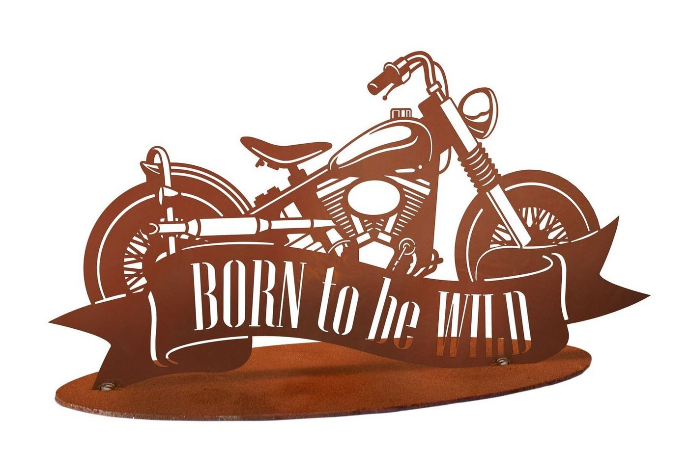 Ferrum Art Dekofigur Motorrad "Born to be Wild" von Ferrum Art
