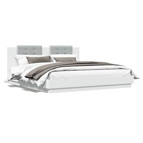 Festnight LED Bett 180x200 cm mit Led Beleuchtung Bettgestell Holz Doppelbett Einzelbett Jugendbett Holzbett Bettrahmen Schlafzimmer Bett mit Kopfteil Bett Jugendzimmer Festnight LED Bett 180x200 cm mit Led Beleuchtung Bettgestell Holz Doppelbett Einzelbett Jugendbett Holzbett Bettrahmen Schlafzimmer Bett mit Kopfteil Bett Jugendzimmer von Festnight