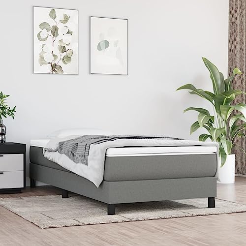 Festnight Polsterbett 100 x 200 cm, Bett Komplett, Set mit Matratze, Lattenrost, Boxspringbett mit Matratze Stoff, Bett mit Matratze,Bett mit Lattenrost und Matratze Dunkelgrau#2 Festnight Polsterbett 100 x 200 cm, Bett Komplett, Set mit Matratze, Lattenrost, Boxspringbett mit Matratze Stoff, Bett mit Matratze,Bett mit Lattenrost und Matratze Dunkelgrau#2 von Festnight