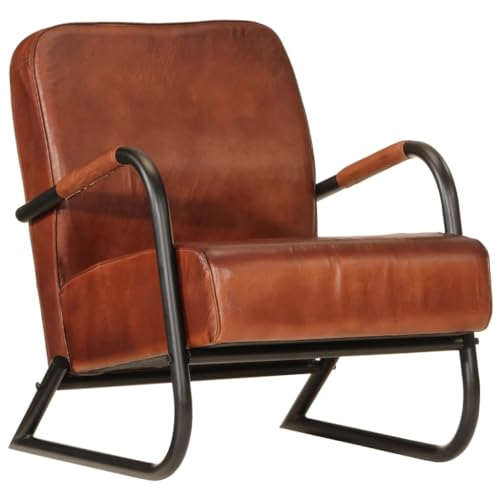 Festnight Retro Sessel Echtleder Lesesessel mit Armlehnen Relaxsessel Vintage Loungesessel Armsessel Leder Einzelsofa Ledersessel Einzelsessel Armchair Retro Schlafzimmer Braun Festnight Retro Sessel Echtleder Lesesessel mit Armlehnen Relaxsessel Vintage Loungesessel Armsessel Leder Einzelsofa Ledersessel Einzelsessel Armchair Retro Schlafzimmer Braun von Festnight