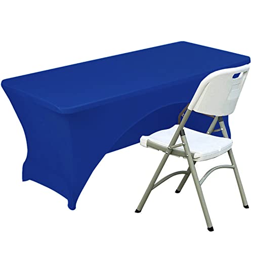 Spandex Tischdecke Polyester Tischdecke Stretch Tischdecke Tischdecke offene Rückseite, 6 Fuß/183 cm, Königsblau von Fhberni