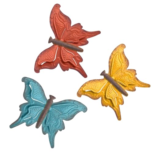 Ficher Dreidimensionale Schmetterlings-Wanddekoration Aus Metall, Schmetterlings-Kunstwandskulptur, Schmetterlings-Wanddekoration für Innenwände zu Hause von Ficher