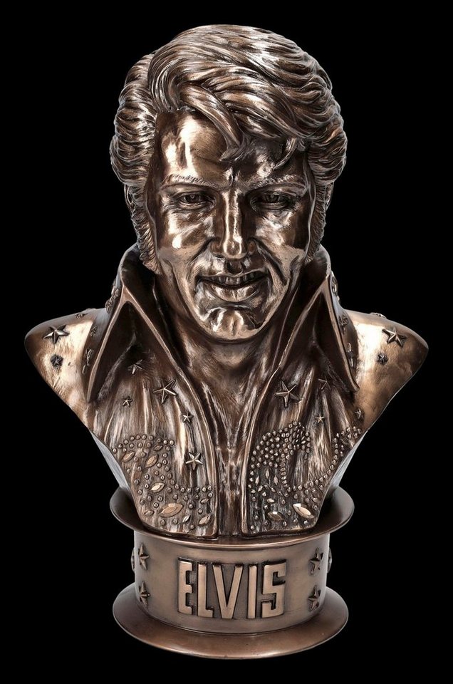 Figuren Shop GmbH Dekofigur Elvis Presley Büste groß - Merchandise Dekofigur bronziert von Figuren Shop GmbH