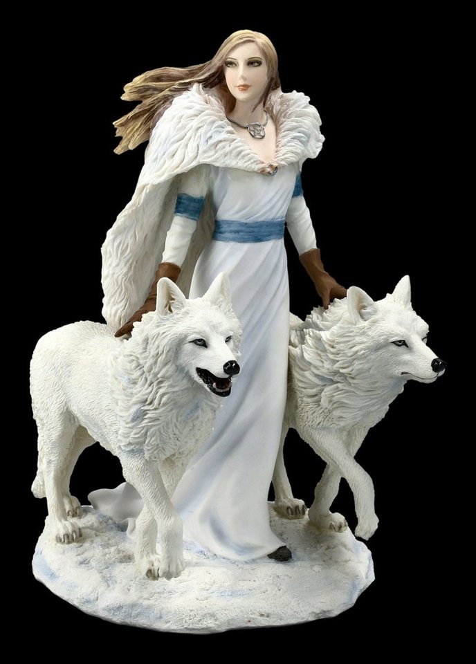 Figuren Shop GmbH Dekofigur Figur Wolf Wächter - Winter Guardians by Anne Stokes - Fantasy Dekofigur von Figuren Shop GmbH