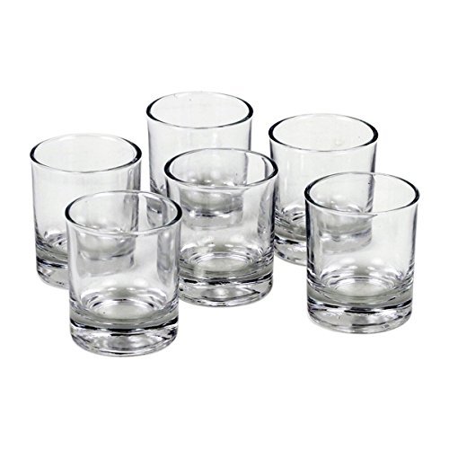 Find Something Different Set von 6 Glas transparent Halterungen für Votivkerzen von Find Something Different