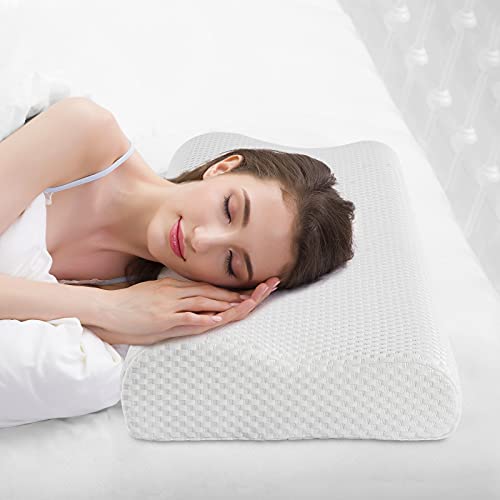 Findigit Gesundheitskissen, Memory Foam Kopfkissen, Orthopädisches Nackenstützkissen für Seiten- und Rückenschläfer, Ergonomisches Nackenkissen für HWS (70 x 40 x 11/9CM) von Findigit