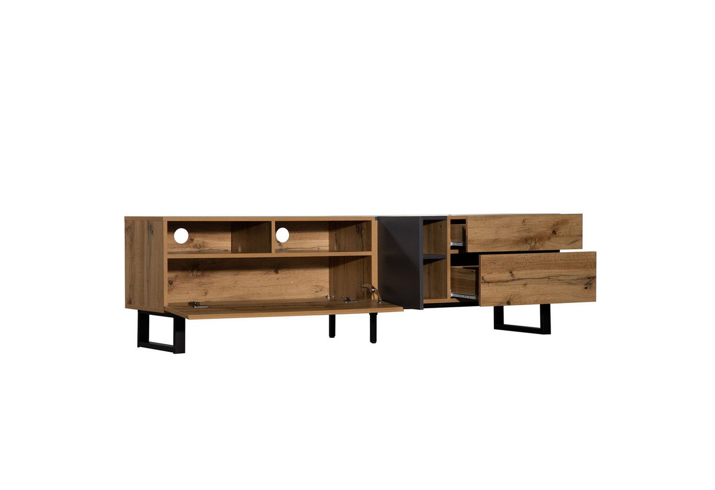 Fine Life Pro TV-Schrank Moderner Farbblock-TV-Ständer TV-Ständer aus Holz 180 cm von Fine Life Pro