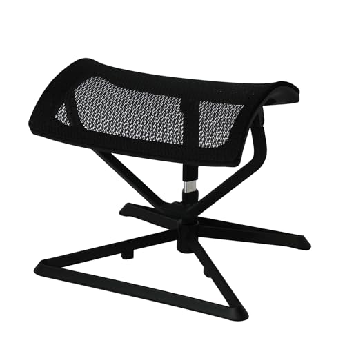 FineBuy Fußauflage LEGPRO Ottomann Design Beinauflage Stoffbezug/Mesh für Büro Fußablage höhenverstellbar Beinablage Schreibtisch Fußstütze verstellbar Hocker von FineBuy Möbel zum Wohlfühlen