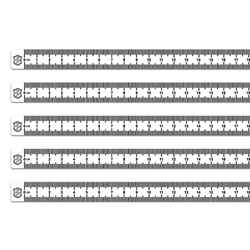 Finest Folia Maßband Bandmaß Aufkleber 100 x 50 cm für Nähmaschine Tisch Werkbank Maschinen selbstklebend Messband Metermaß Rollbandmaß R204 (02 Weiß) von Finest Folia