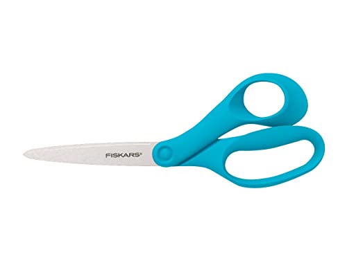 Fiskars Schere für Jugendliche von 15-18 Jahren, Rechtshändig, Gesamtlänge: 20 cm, Rostfreier Stahl/Kunststoff, Türkis, 1067863 von Fiskars