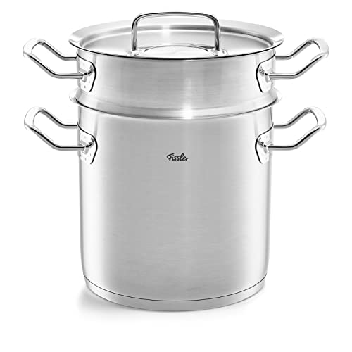 Fissler Original-Profi Collection Multistar / Edelstahl-Topf (Ø 20 cm, 6 L) hoher Spargel-Kochtopf mit Deckel, Siebeinsatz zum Dünsten und Garen von Spargel - Induktion von Fissler