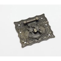 Antikes Schloss, Dekorativer Riegel Für Box, Schloss Quadratisch, Möbel Schnalle, Verschluss, Geschenkbox Schnappverschluss, Metallverschluss 67Х58mm von FittingsStudio