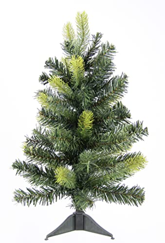 Flair Flower Mini-Tannenbaum Ständer Kunststoff Christbaum Weihnachtsbaum Kunsttanne Weihnachtsdeko Baumständer Tannenbaumständer Christbaumständer Weichnadel Dekobaum,270792GN,Grün,ca.60cm von Flair Flower