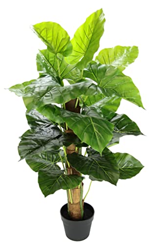 Künstliche Philo-Pflanze im Topf Monstera Kunst-Pflanze Seidenblumen Real Touch grün Kunstpflanzen künstliche Pflanzen Grünpflanze Dekopflanze Kunstbaum Baum groß von Flair Flower